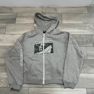 Enfants Riches Deprimes Assemblage Graphic Print Gray Zip Hoodie FW25 ERD SZ XL